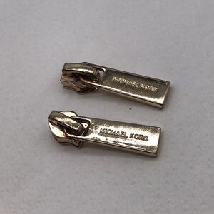 Michael Kors Gold Metal Zipper Pulls 2 Replacement Parts for Boots or Purse